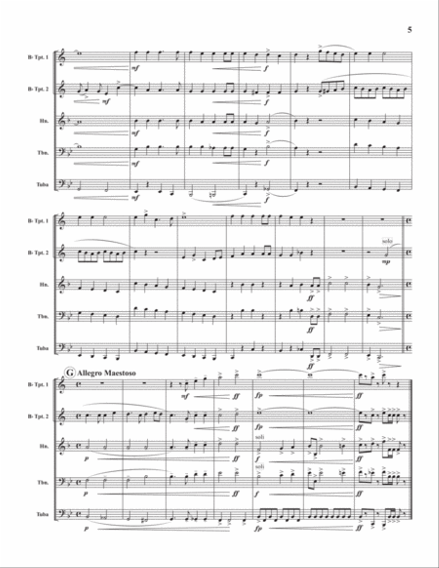 J.B. Jingle Bells J.B. Jingle Bells Brass Quintet scores gallery preview page 6