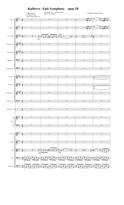 Symphony No 13 in E minor "Kullervo" Opus 20 - 1st Movement (1 of 5) - Score Only