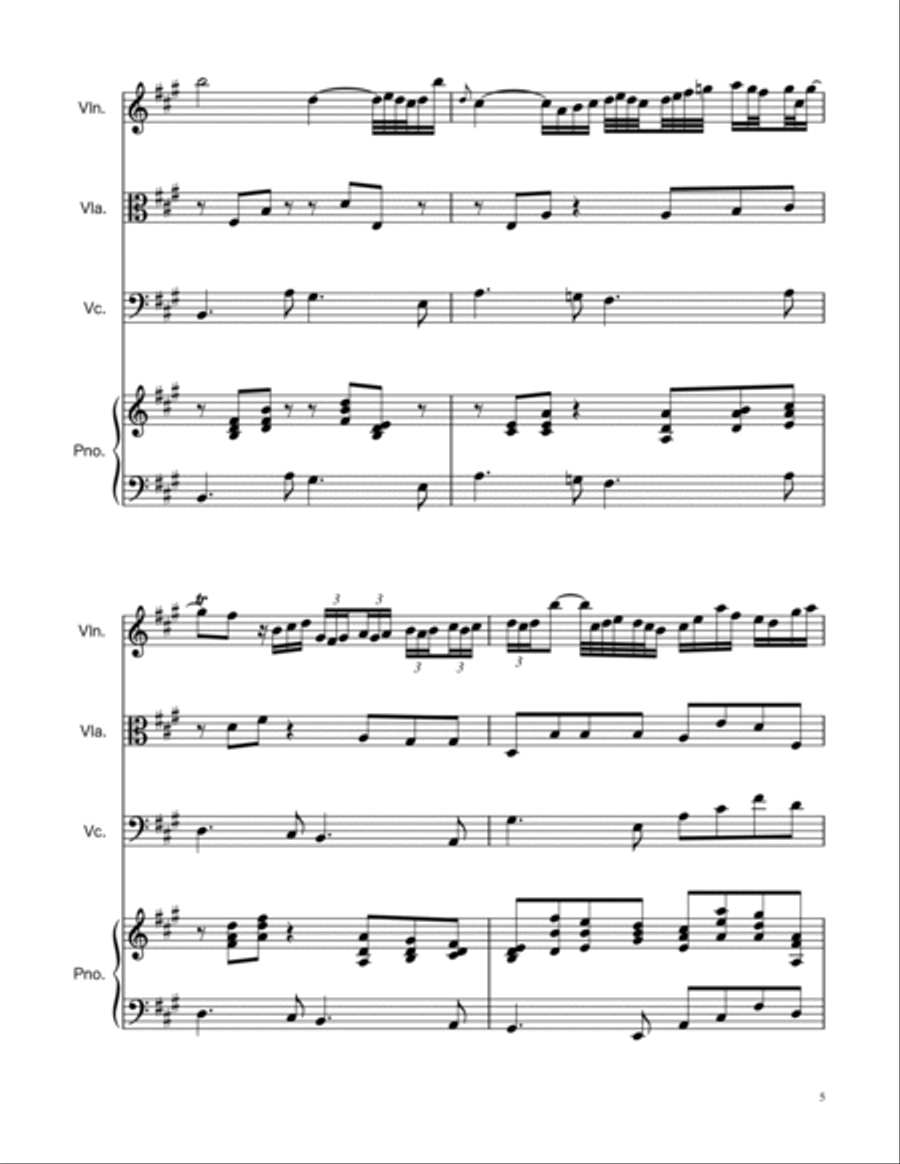 Arioso BWV 156 - String Trio w/Piano String Trio scores gallery preview page 5