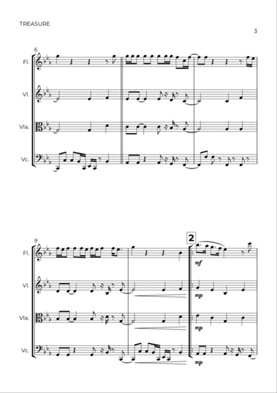 Treasure Treasure Flute scores gallery preview page 3