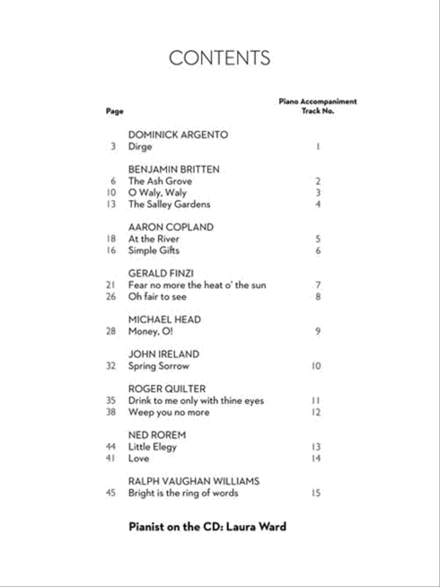 15 Recital Songs in English High Voice scores gallery preview page 3