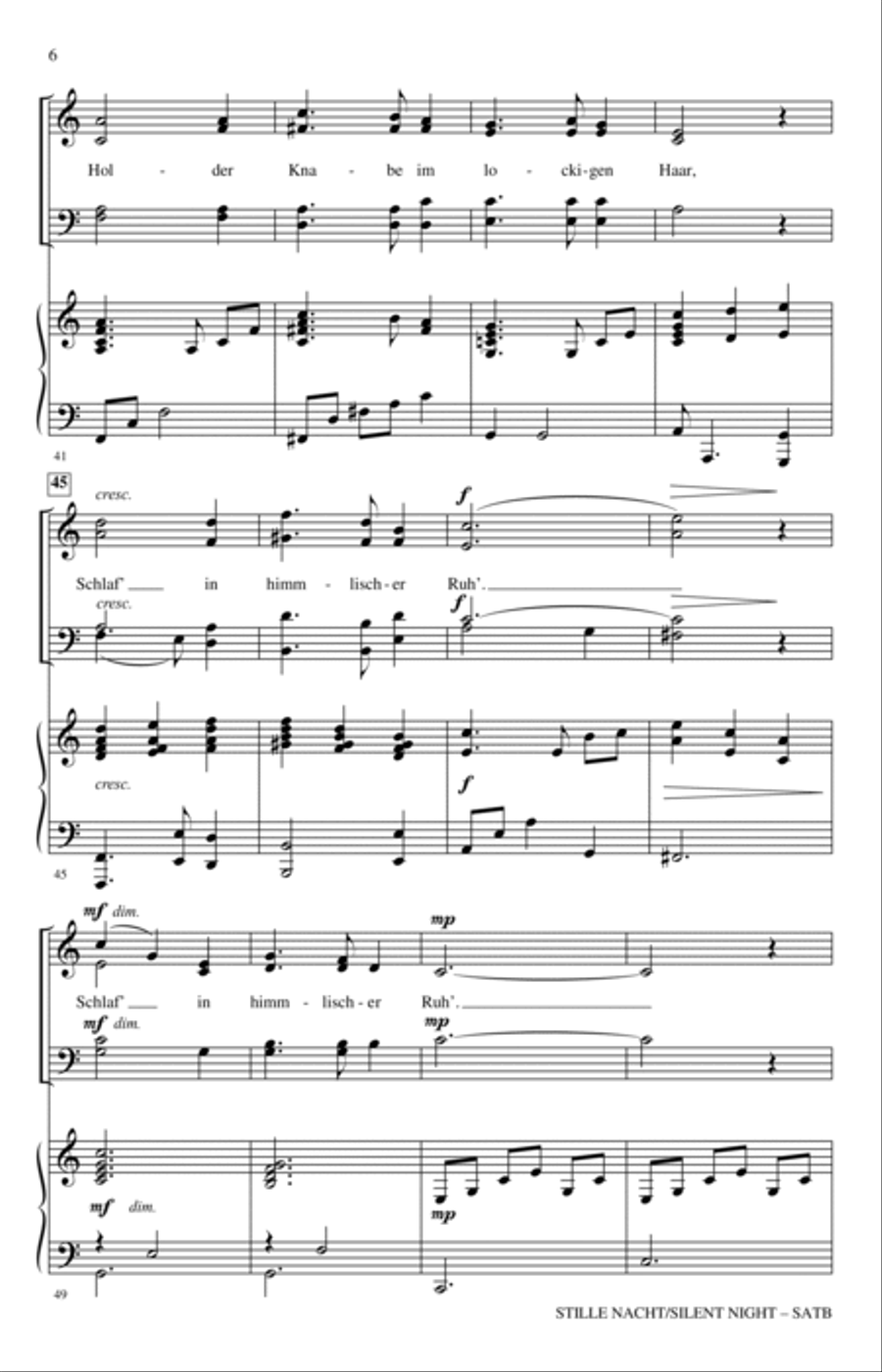 Stille Nacht/Silent Night (With American Sign Language) 4-Part scores gallery preview page 4