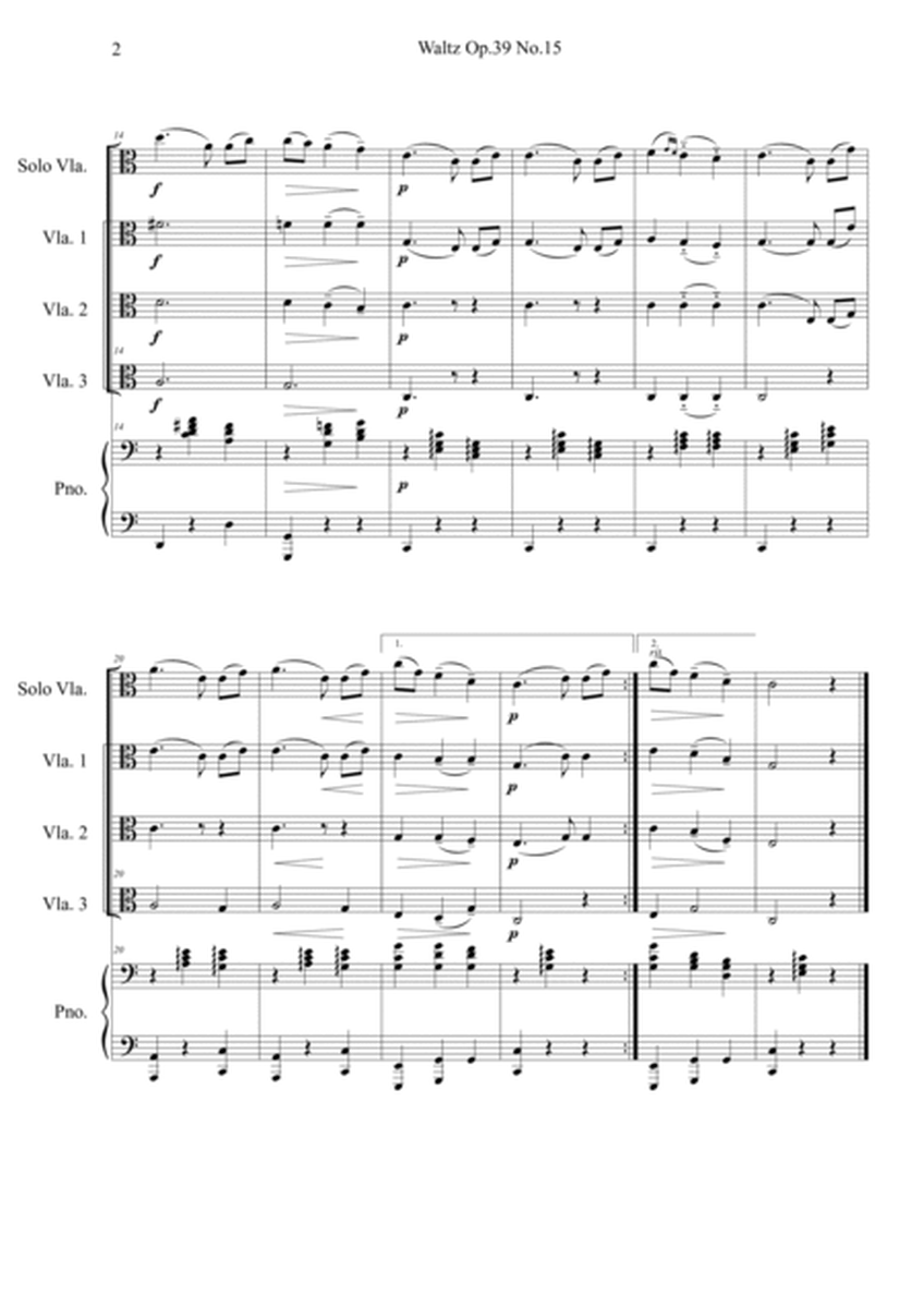 Waltz op.39 no.15 Easy Version in C image number null