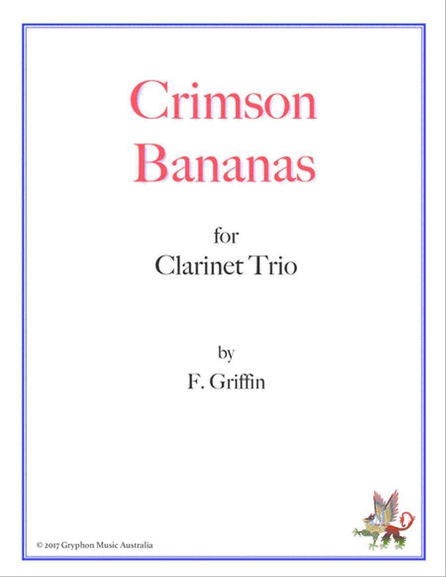 Crimson Bananas for Clarinet Trio Clarinet Trio scores gallery preview page 1
