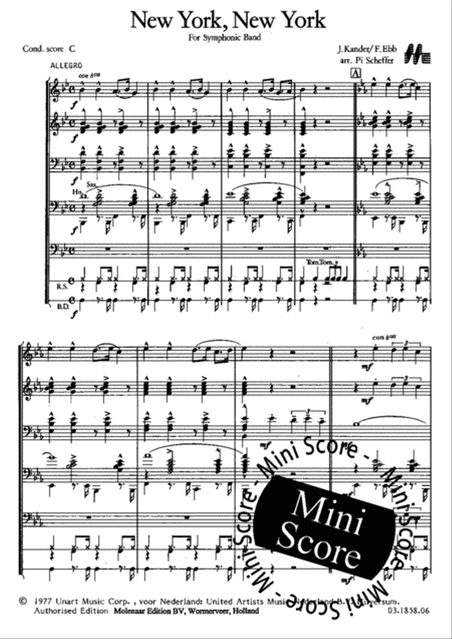 New York, New York Concert Band scores gallery preview page 5