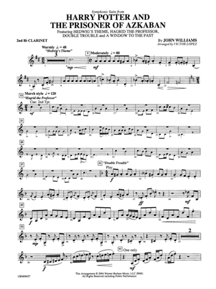 Harry Potter and the Prisoner of Azkaban, Symphonic Suite from: 2nd B-flat Clarinet