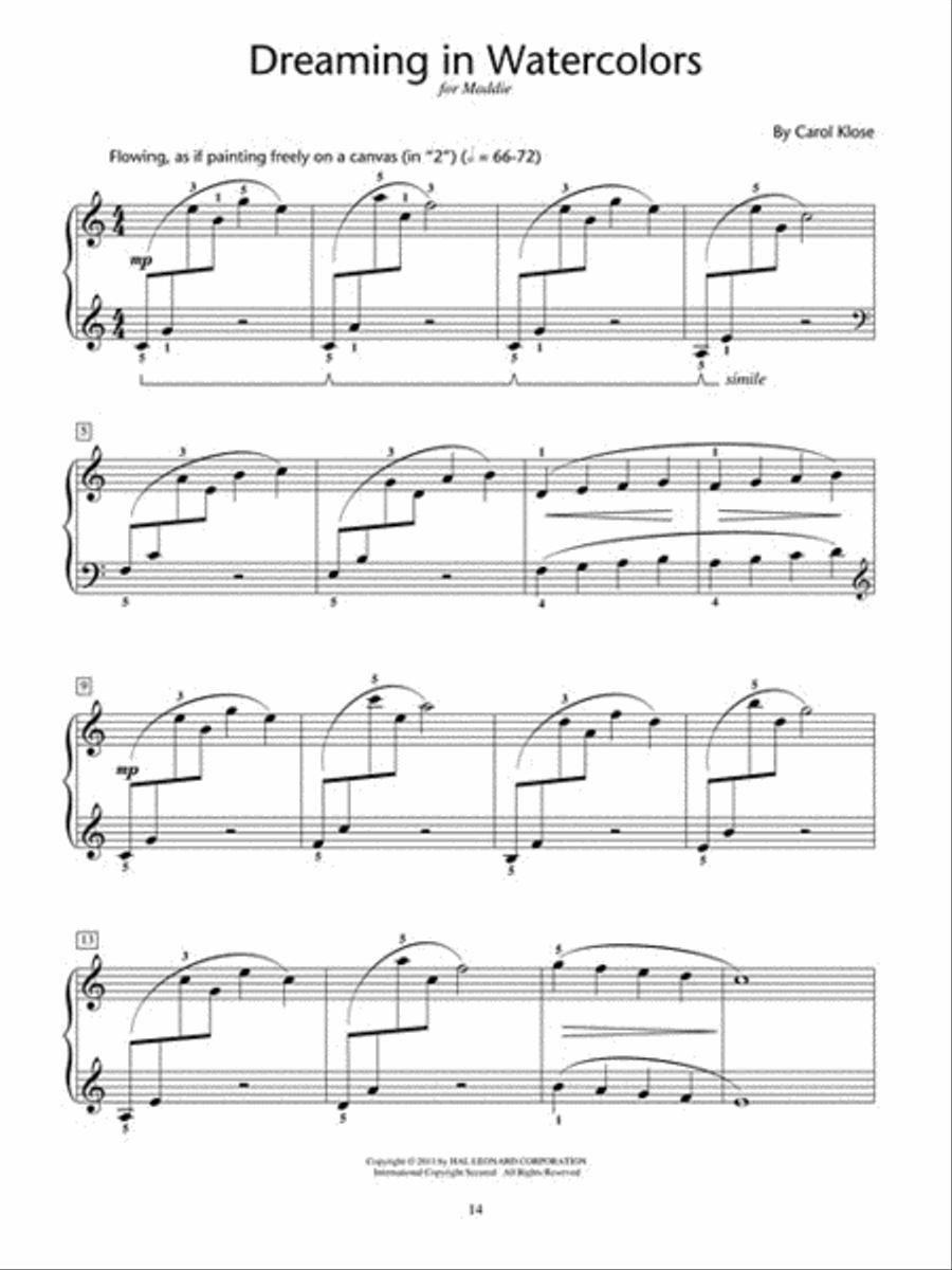 Watercolor Miniatures Watercolor Miniatures Piano Method scores gallery preview page 3