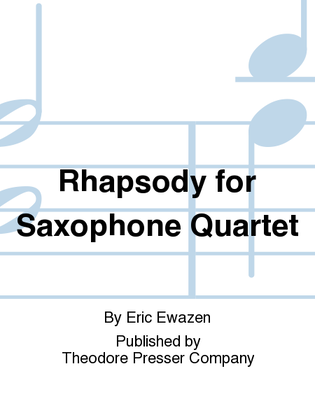 Book cover for Rhapsody For Saxophone Quartet