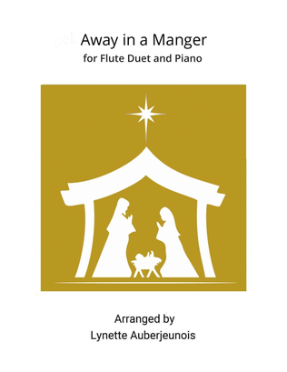 Book cover for Away in a Manger - Flute Duet and Piano