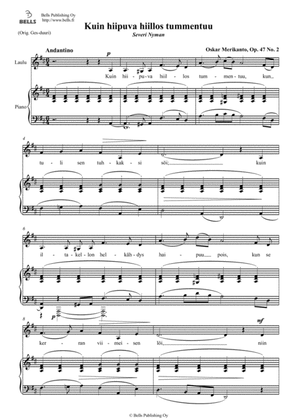Kuin hiipuva hiillos tummentuu, Op. 47 No. 2 (D Major)