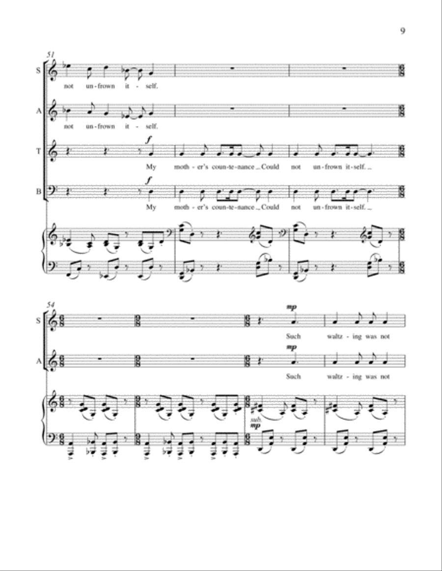 My Papa's Waltz 4-Part scores gallery preview page 6