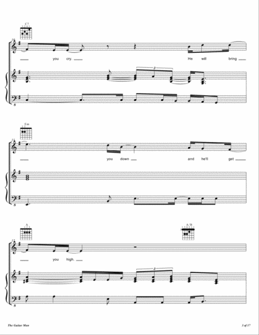 The Guitar Man Voice scores gallery preview page 4