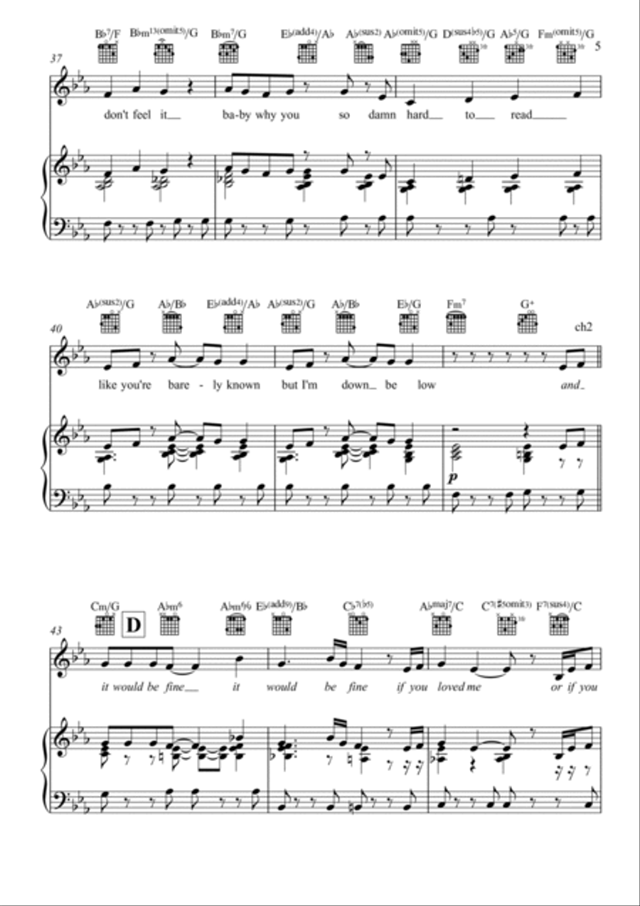 Would Be Fine Piano, Vocal, Guitar scores gallery preview page 5