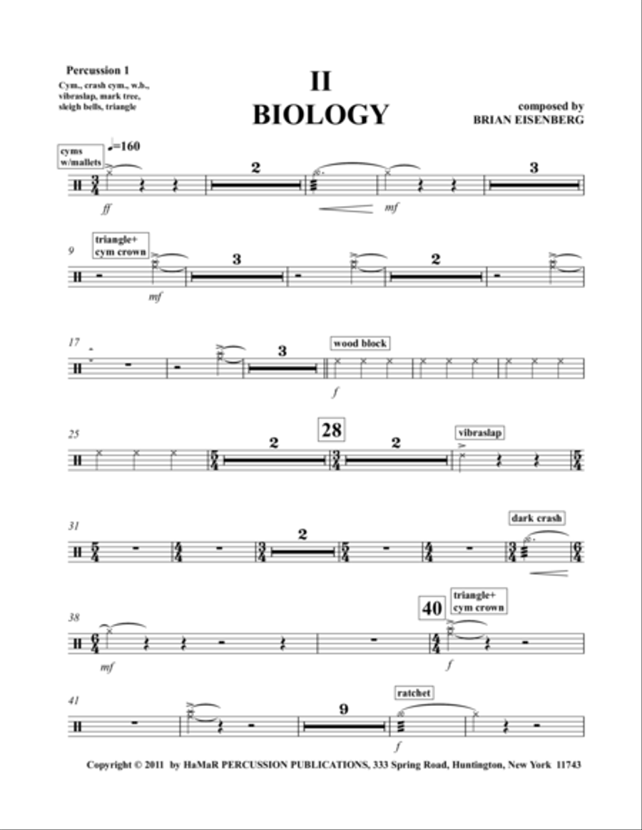 II Biology Snare Drum scores gallery preview page 1