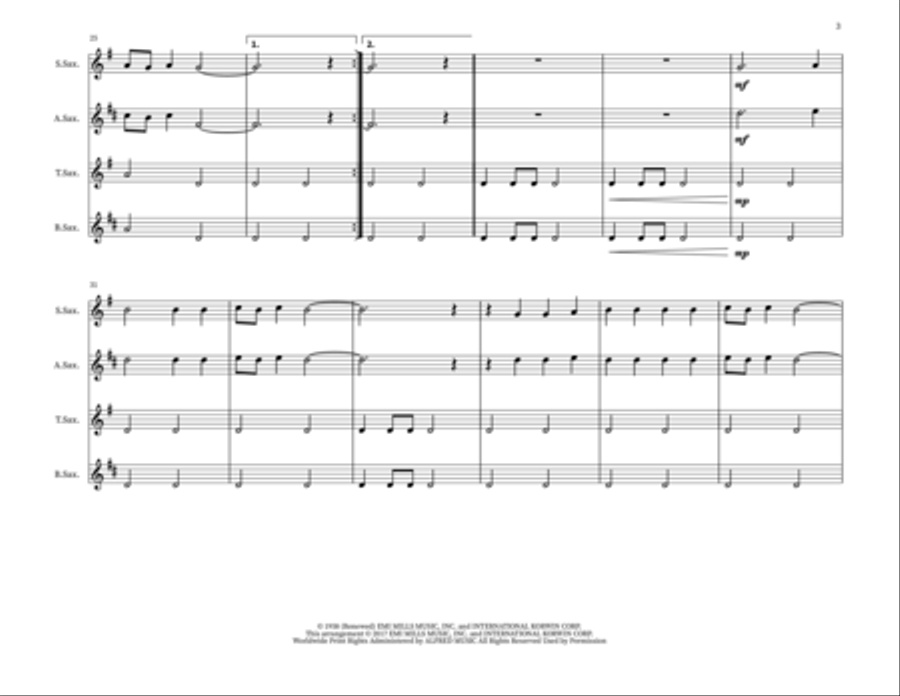 The Little Drummer Boy Small Ensemble scores gallery preview page 3