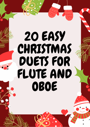 Book cover for 20 Easy Christmas Duets for Flute and Oboe