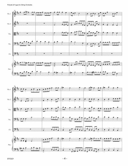 PRELUDE & FUGUE (Bach) for Intermediate STRING ORCHESTRA with Piano Accompaniment image number null