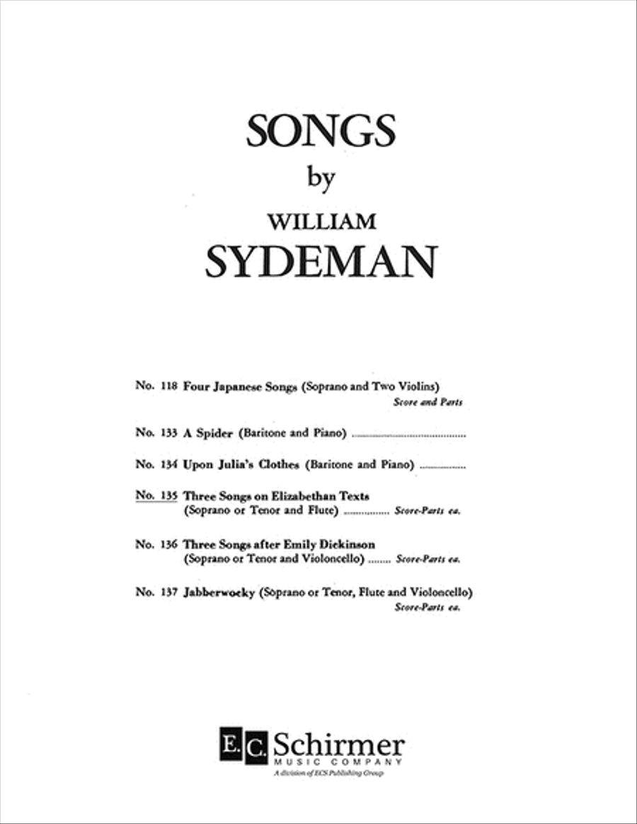 Three Songs on Elizabethan Texts