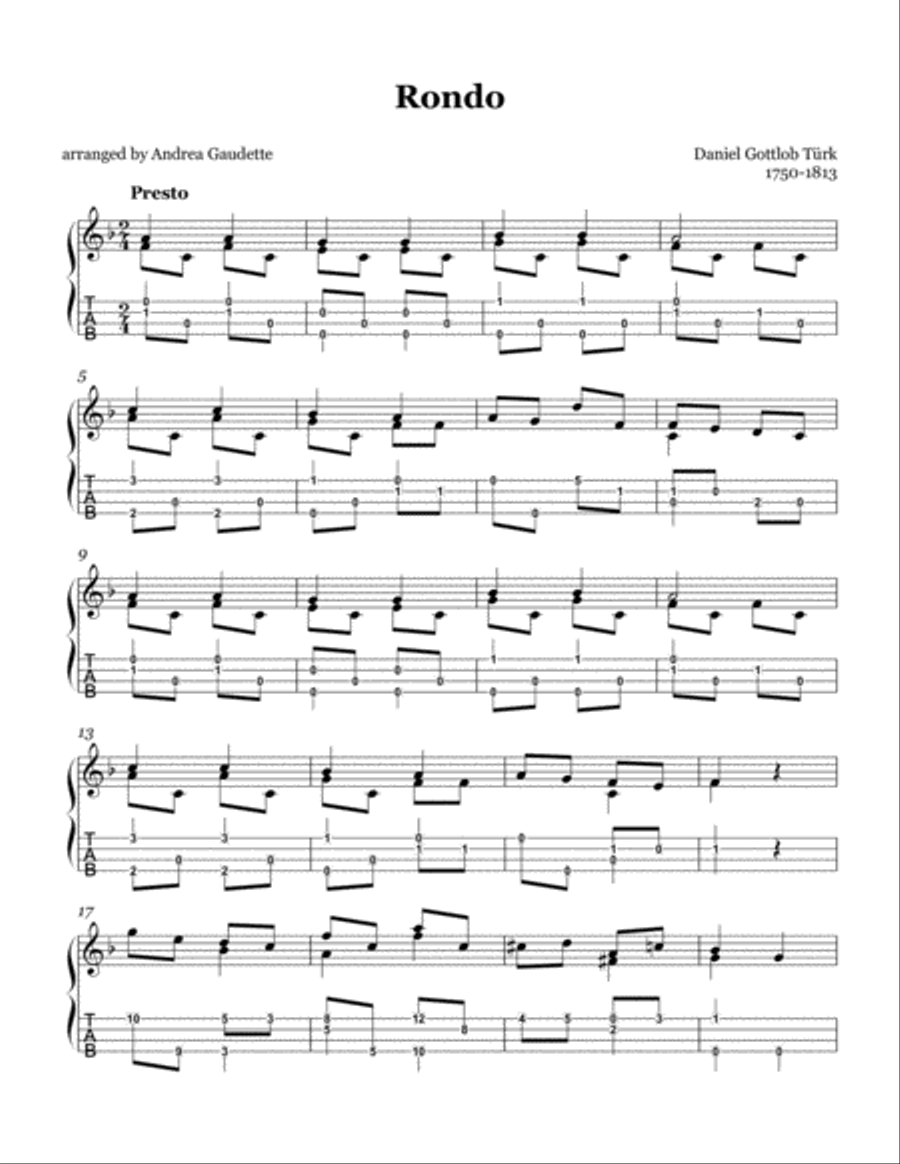 Rondo Ukulele scores gallery preview page 1