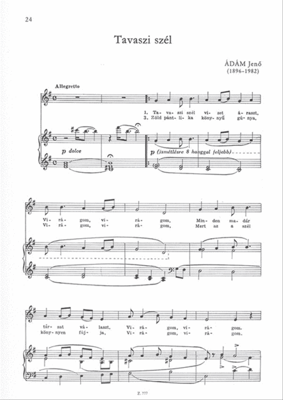 Röpülj páva Voice Solo scores gallery preview page 4
