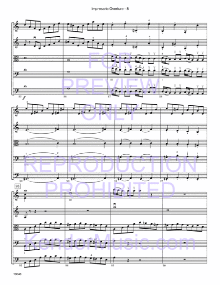 Impresario Overture (Full Score)
