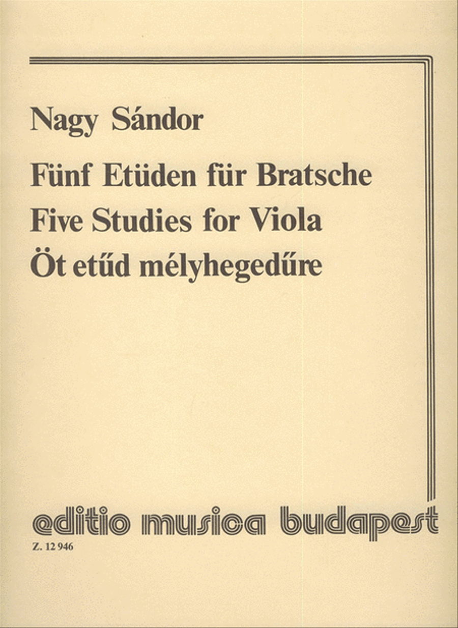 Fünf Etüden Fünf Etüden Viola Solo scores gallery preview page 1