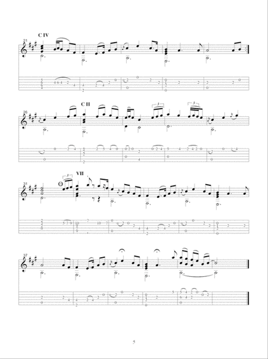 Easy Celtic Solos for Fingerstyle Guitar Fingerpicking Guitar scores gallery preview page 6