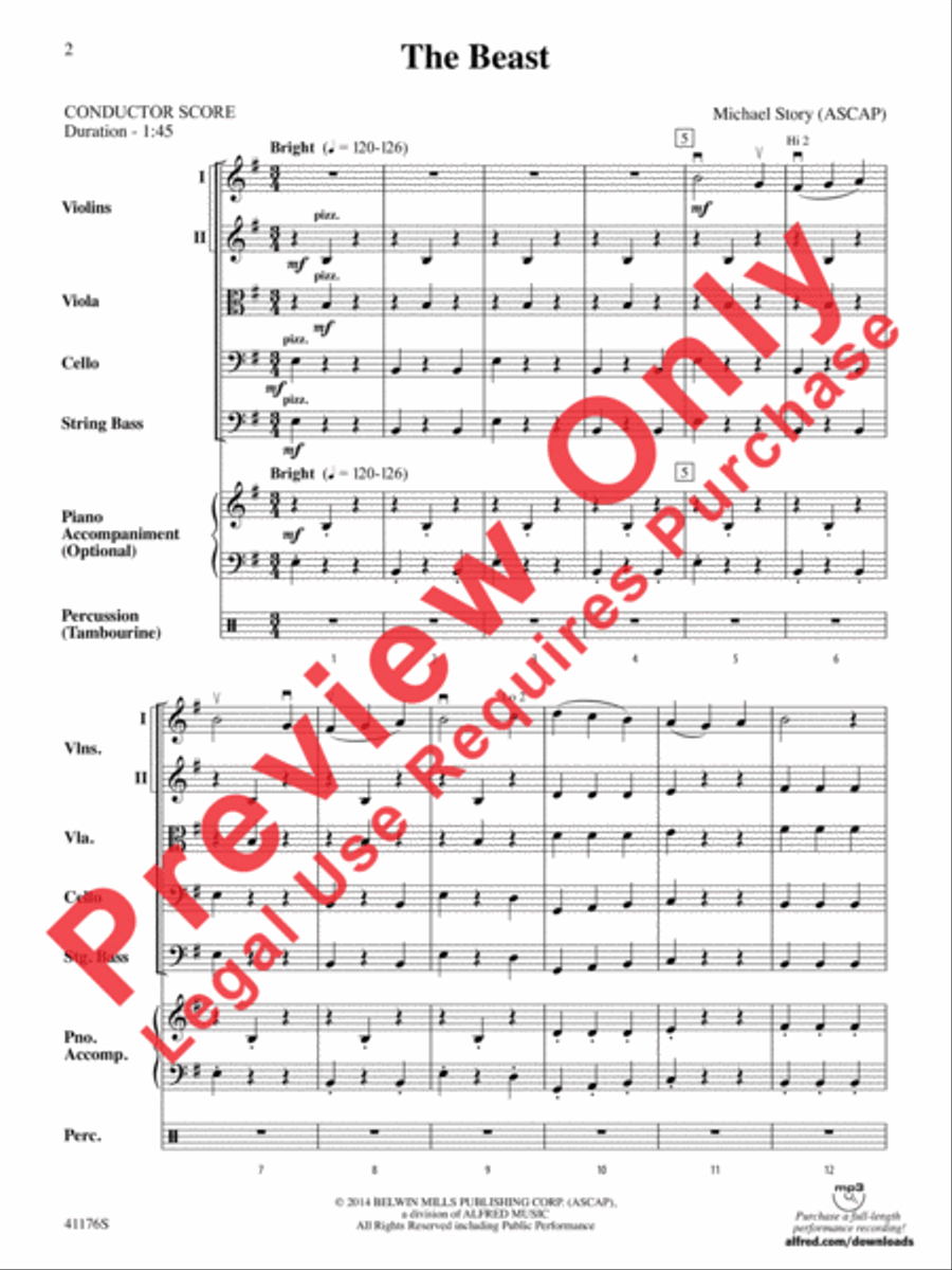 The Beast The Beast String Orchestra scores gallery preview page 3