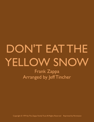 Book cover for Don't Eat The Yellow Snow