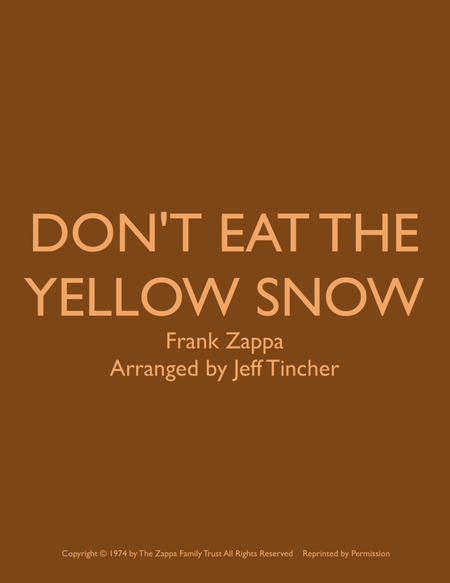 Don't Eat The Yellow Snow image number null