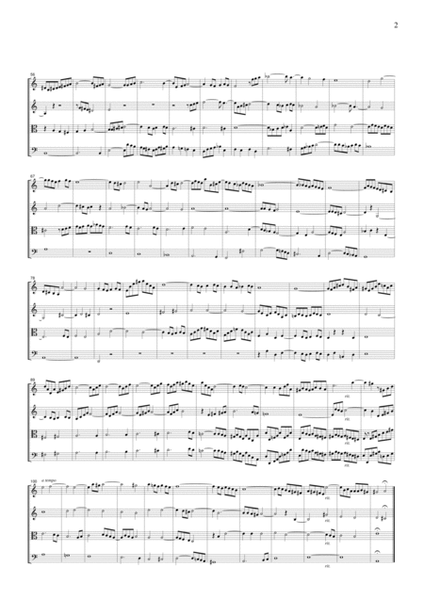J.S.Bach Fantasie in a moll, BWV904, for string quartet, CB206 image number null