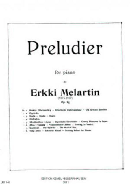 Preludier : for piano, op. 85