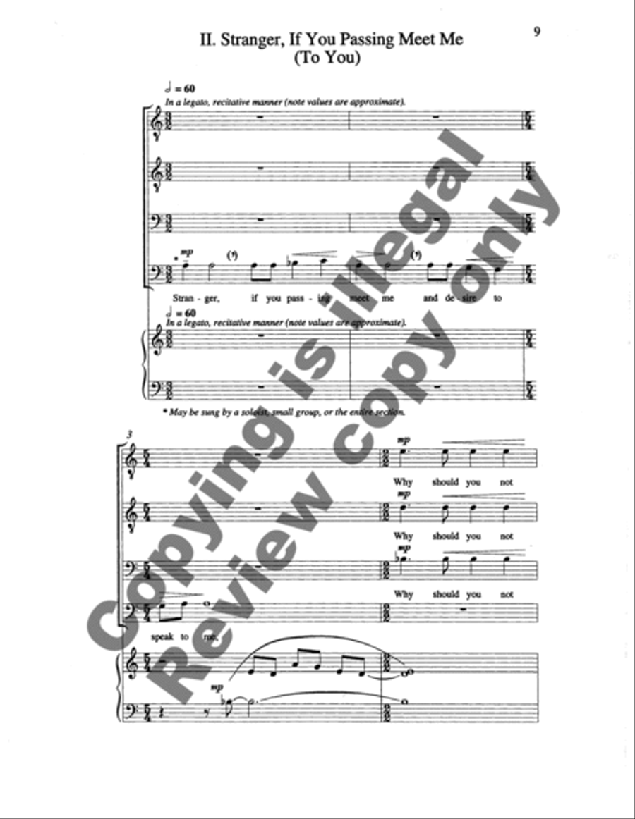 Songs of Self-Awareness TTBB scores gallery preview page 9