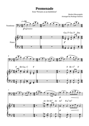 Promenade (from "Pictures at an Exhibition") - for solo trombone and piano accompaniment