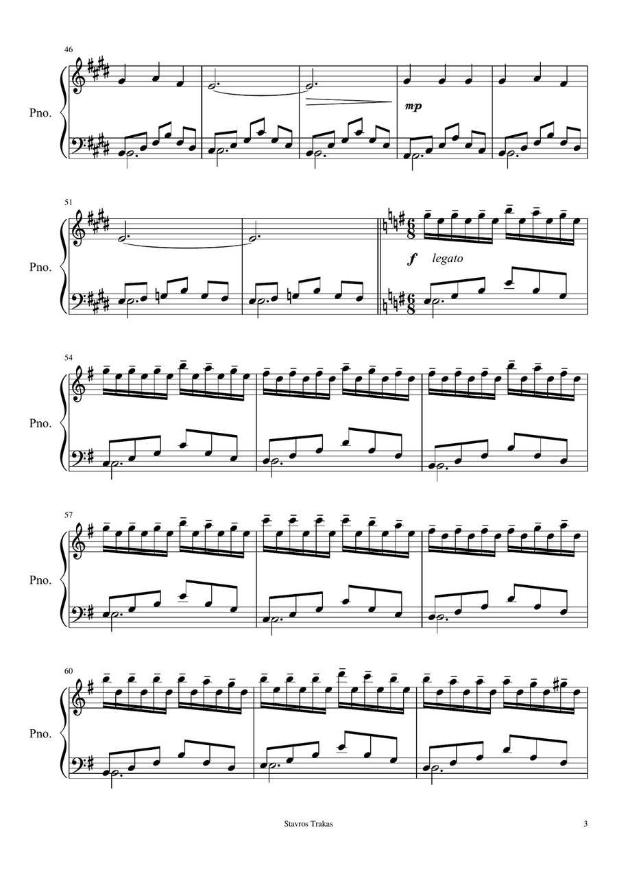 Piano variation on 