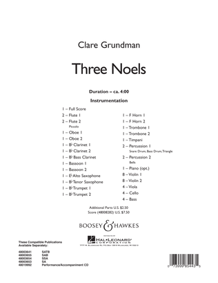 Three Noels - Conductor Score (Full Score)