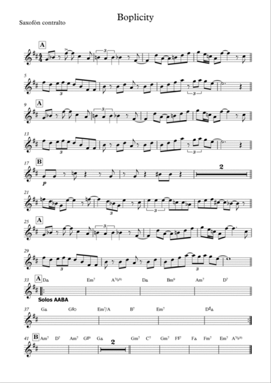 Boplicity Boplicity Jazz Ensemble scores gallery preview page 2