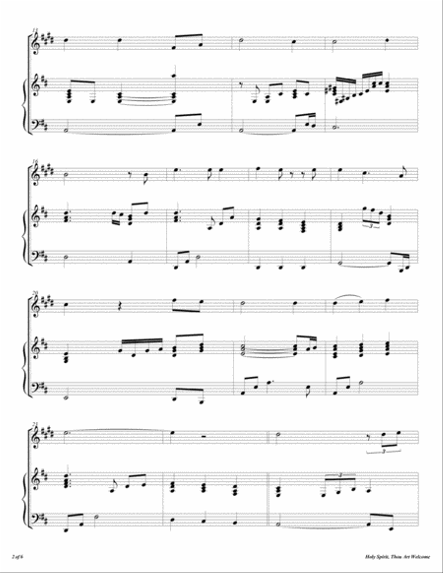 Holy Spirit, Thou Art Welcome Trumpet Solo scores gallery preview page 3