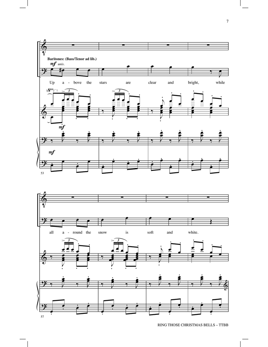Ring Those Christmas Bells TTBB scores gallery preview page 6