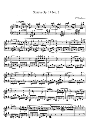 Beethoven Sonata Op. 14 No. 2 in G Major