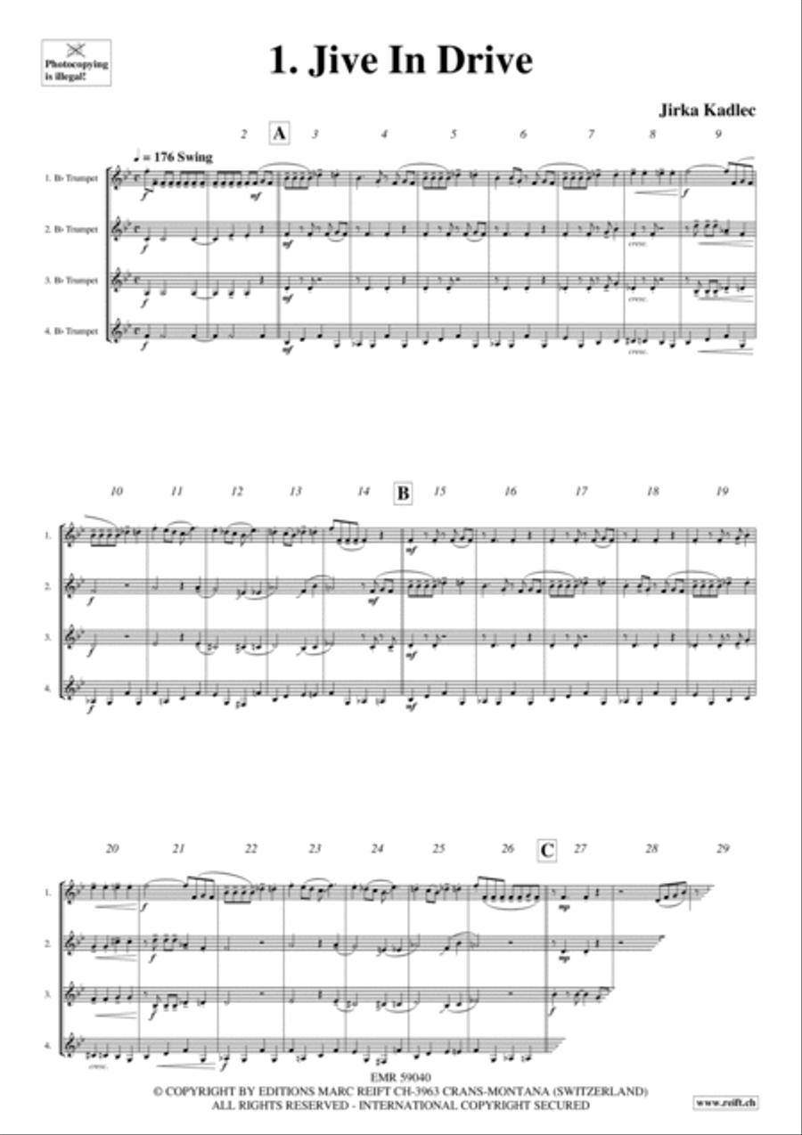 Trumpet Quartet Collection Volume 1 Trumpet scores gallery preview page 3