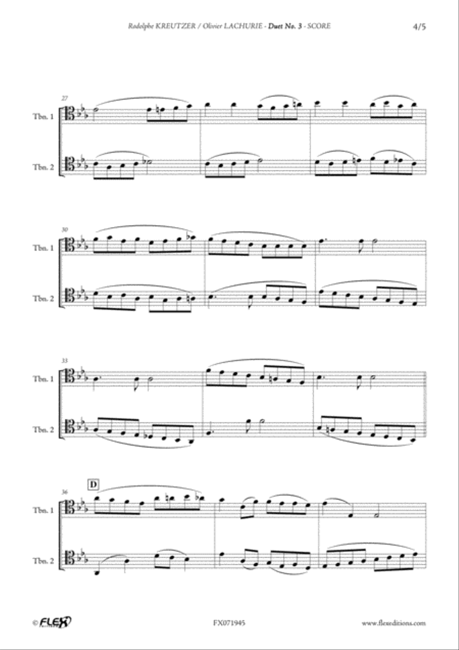 Duet No. 3 Trombone Duet scores gallery preview page 4
