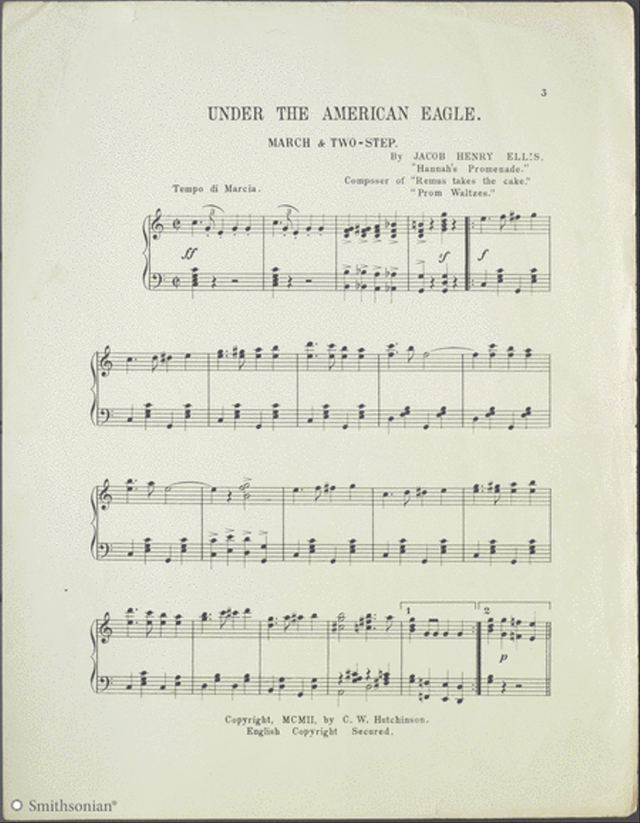 Under The American Eagle Under The American Eagle Piano Solo scores gallery preview page 3