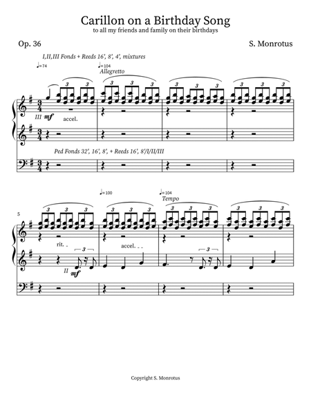 Carillon on a Birthday Song