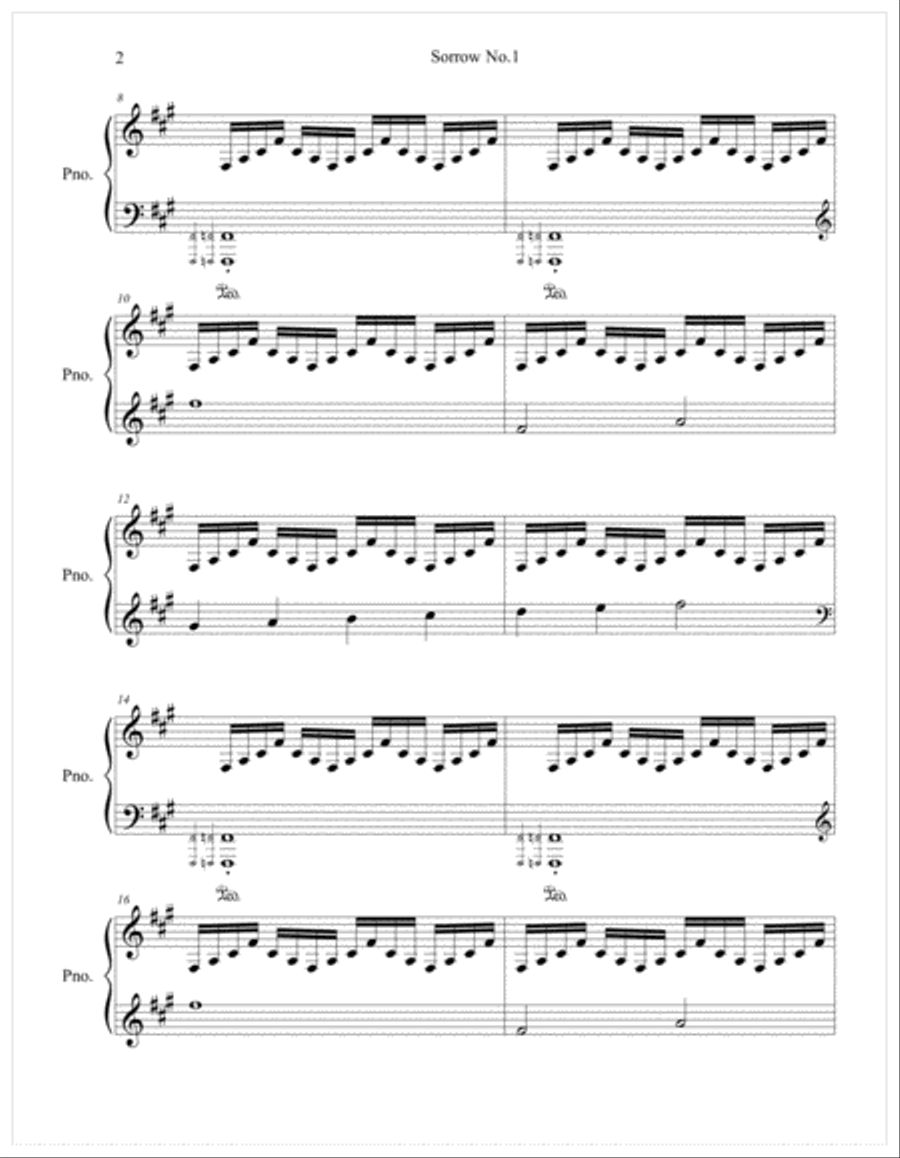 Sorrows Op.122 1-5 Piano Solo scores gallery preview page 3