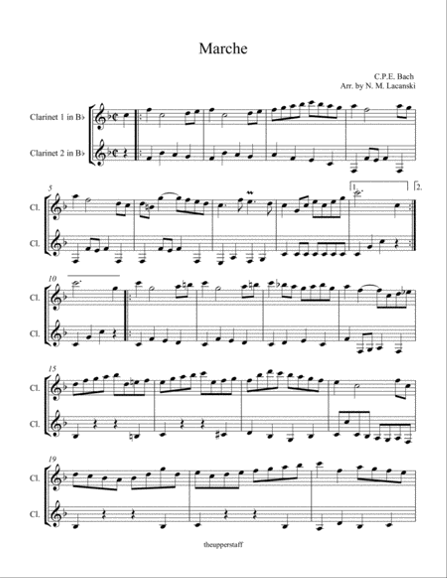Marche Clarinet Duet scores gallery preview page 2