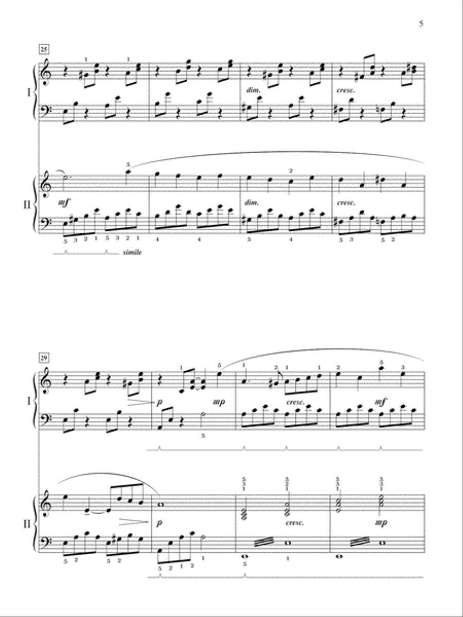 Concerto Romantique: In Three Movements for Solo Piano with Piano Accompaniment - Piano Duo (2 Pianos, 4 Hands) School and Community scores gallery preview page 5