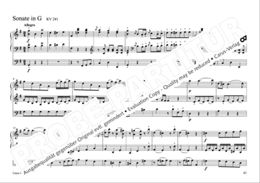 17 Church sonatas Organ Solo scores gallery preview page 42