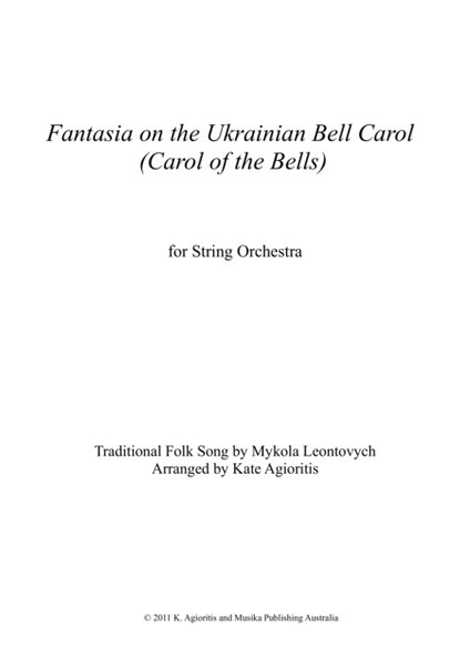 Fantasia on the Ukrainian Bell Carol - for String Orchestra - Score image number null