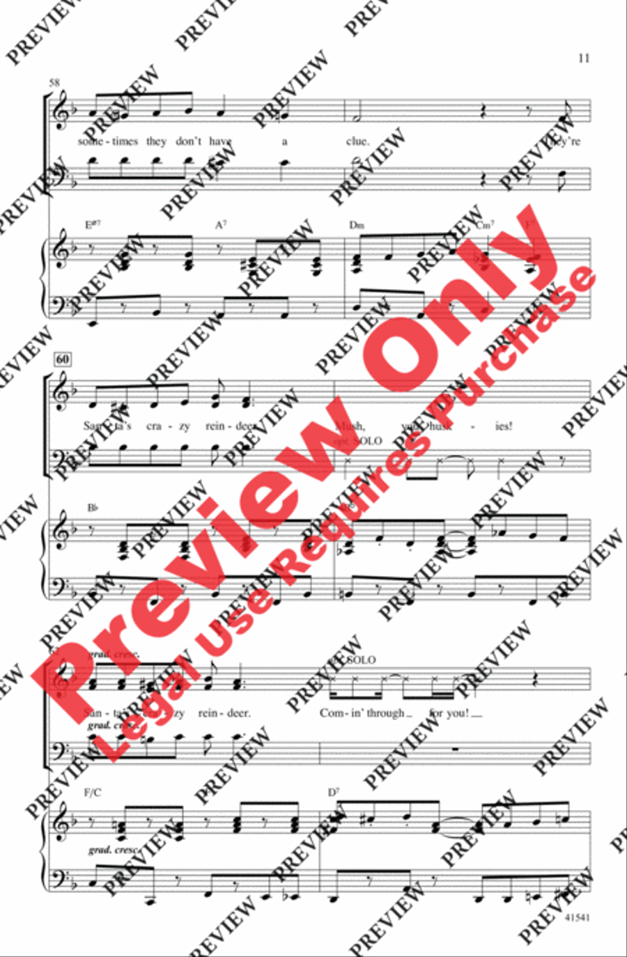 Santa's Crazy Reindeer Santa's Crazy Reindeer 3-Part scores gallery preview page 11